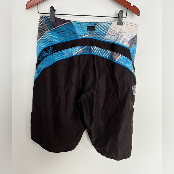 O'Neill Blue Plaid Board Shorts - Picture 4 of 5